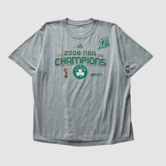 NBA Finals Champions Adidas 2008 T-shirt - Gray - S by Fanatics Real Vintage