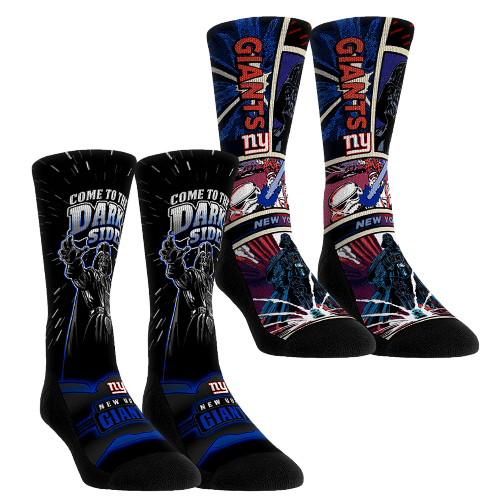 Unisex Rock Em  Blue New York Giants Star Wars Empire Two-Pack Crew Socks