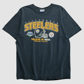 Super Bowl XLIII Reebok 2009 T-shirt - Black - S by Fanatics Real Vintage