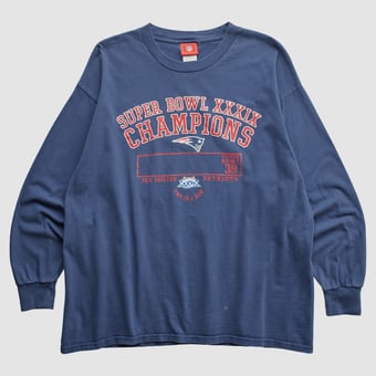 Super Bowl NFL 2000s Long Sleeve T-shirt - Navy - L by Fanatics Real Vintage