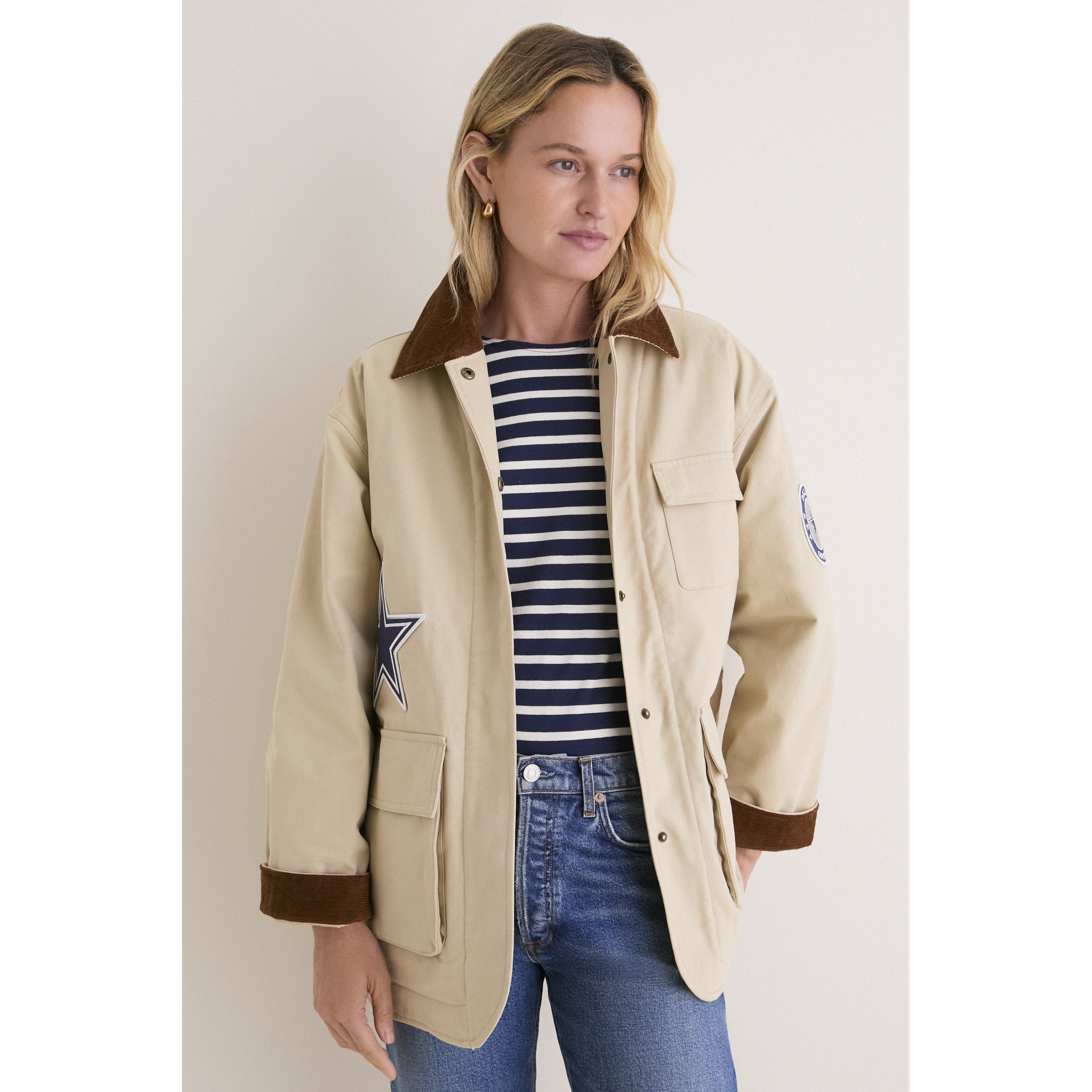 Women's Tuckernuck Stone Dallas Cowboys Full-Snap Barn Jacket