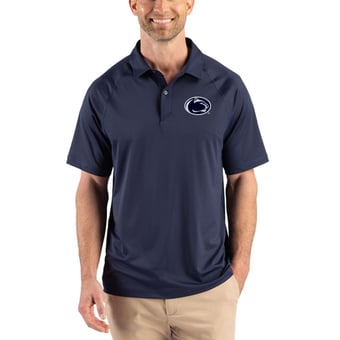 Men's Cutter & Buck Navy Penn State Nittany Lions Recycled Featherlight Stretch Sport Polo