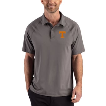 Men's Cutter & Buck Gray Tennessee Volunteers Recycled Featherlight Stretch Sport Polo