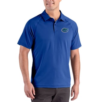 Men's Cutter & Buck Royal Florida Gators Recycled Featherlight Stretch Sport Polo