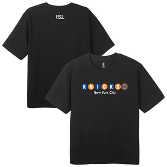 Men's FISLL Black New York Knicks  Subway T-Shirt