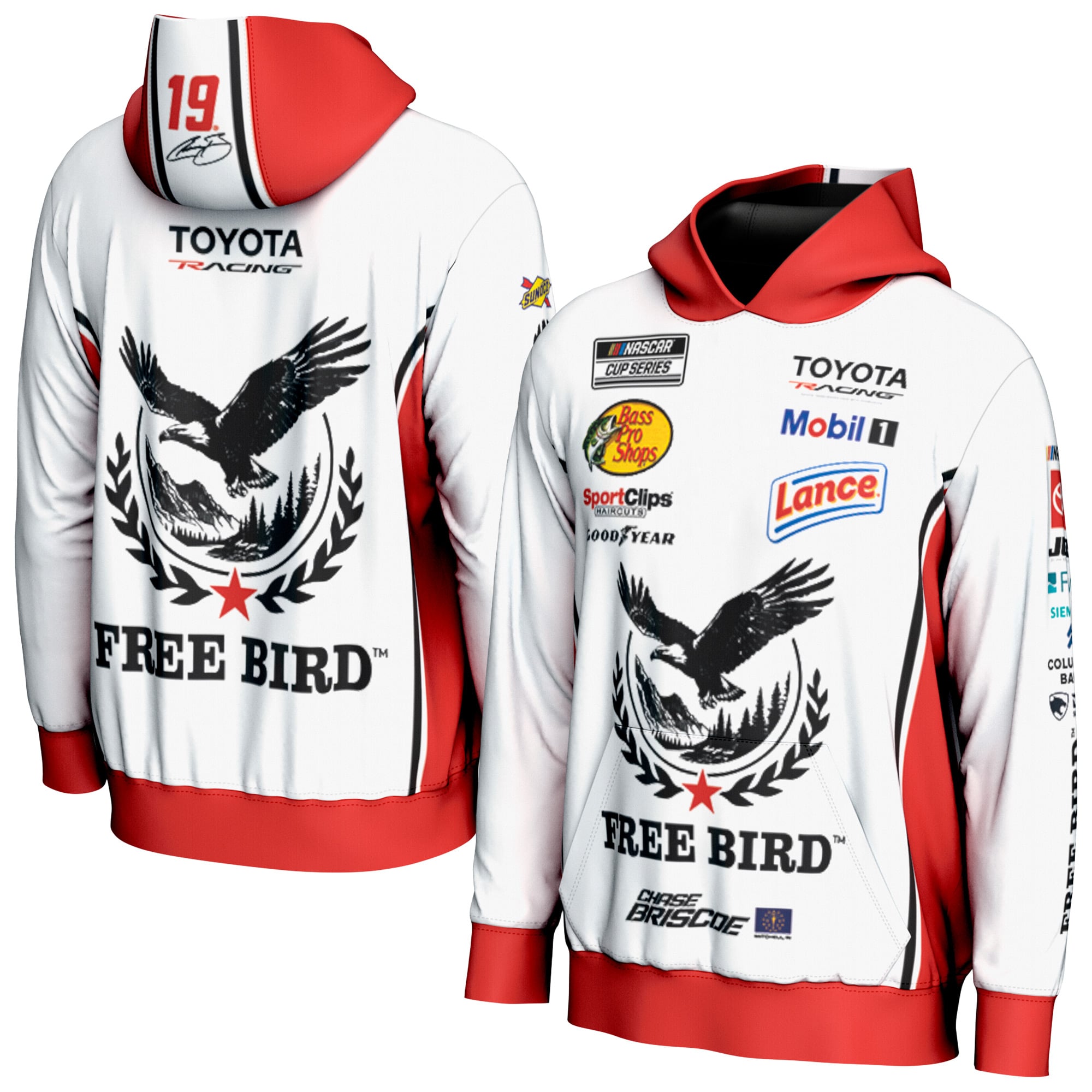 Men’s ProSphere White Chase Briscoe Free Bird Hoodie Men’s ProSphere White Chase Briscoe Free Bird Hoodie