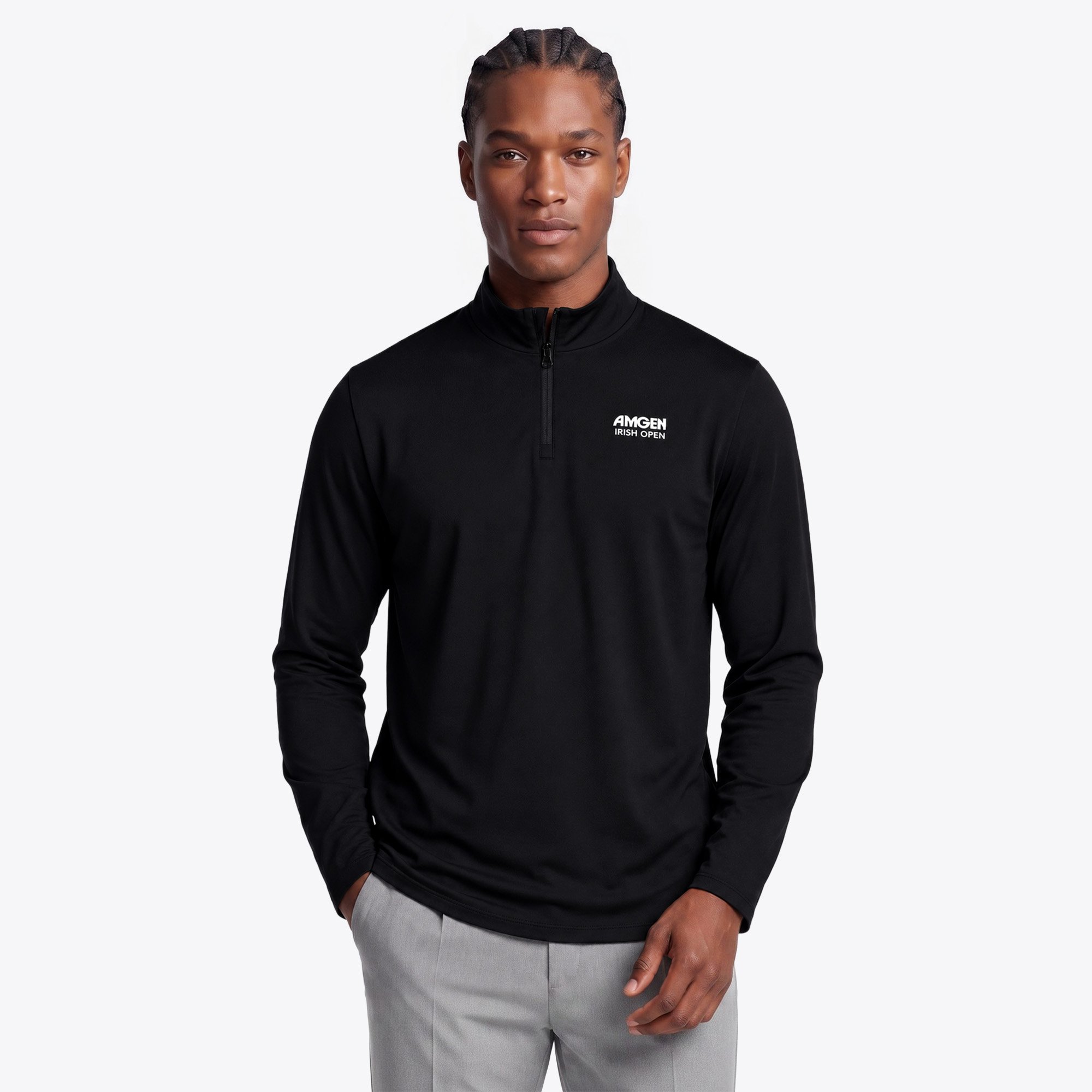 Amgen Irish Open Midlayer con Zip 1/4 – Nero