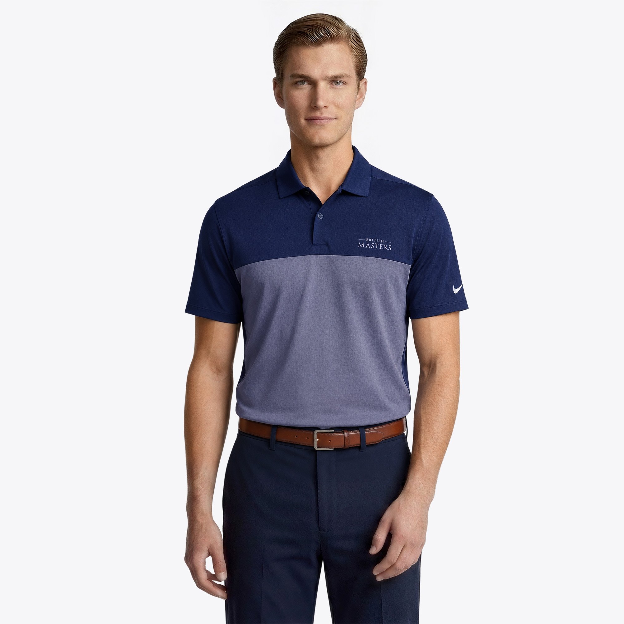 Husqvarna British Masters Nike Colour Block Polo – Blu Navy