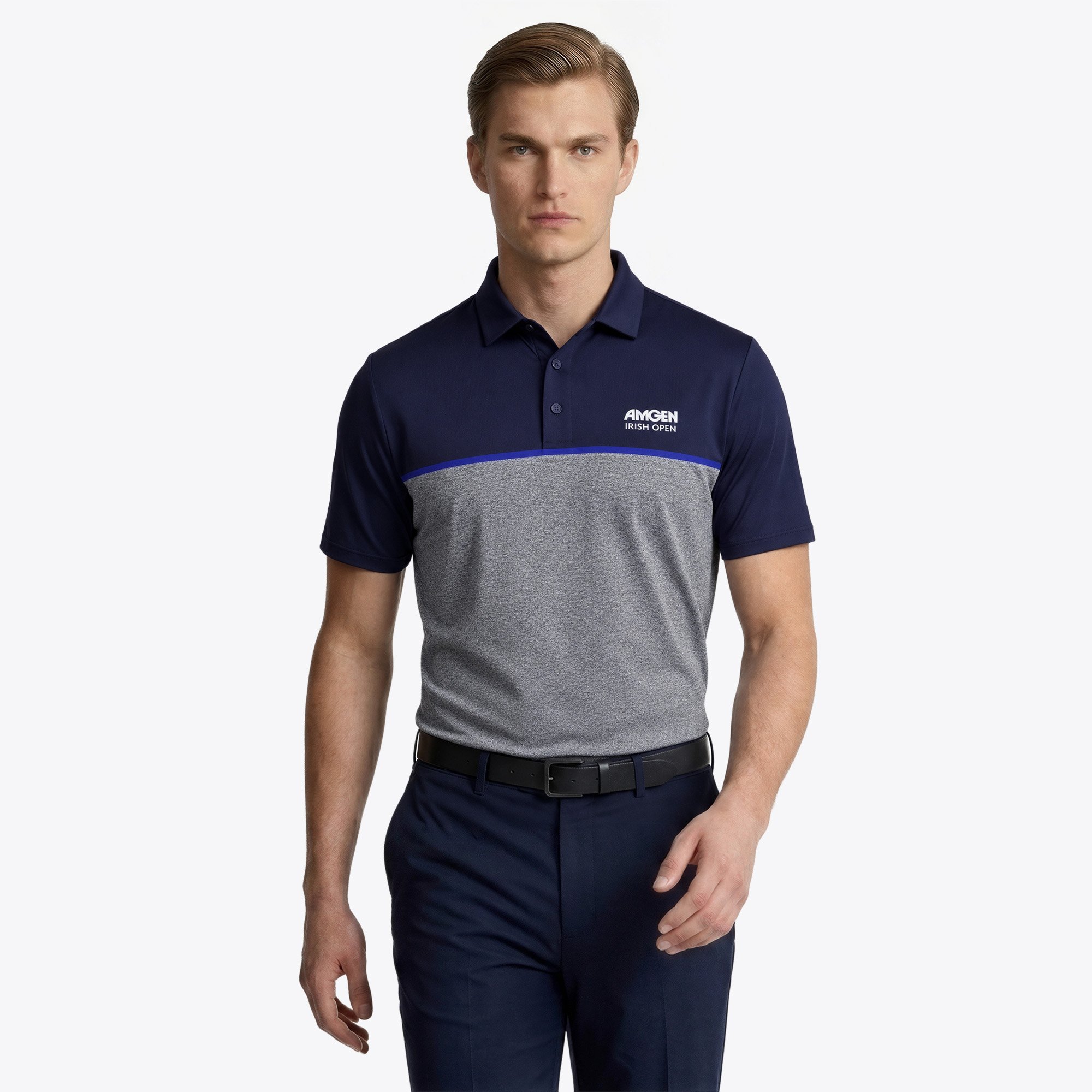 Amgen Irish Open Under Armour Colour Block Polo – Blu Navy