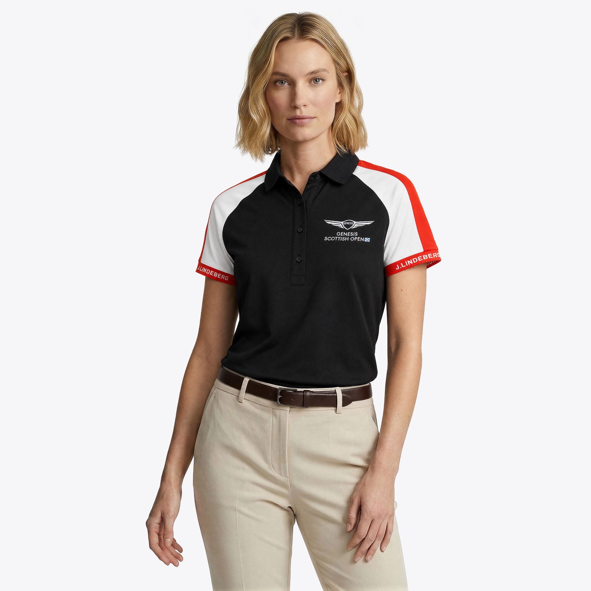 Polo Genesis Scottish Open J.Lindeberg Perinne - Noir - Femme
