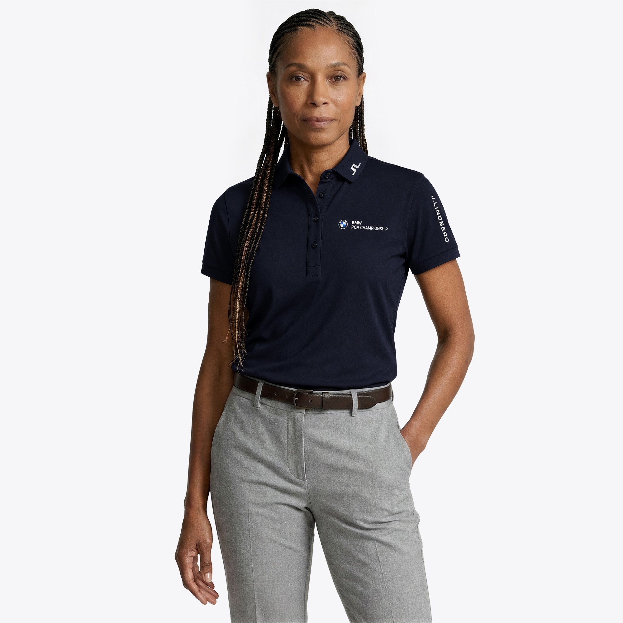 Polo J.Lindeberg Tour Tech BMW PGA Championship - Bleu marine - Femme