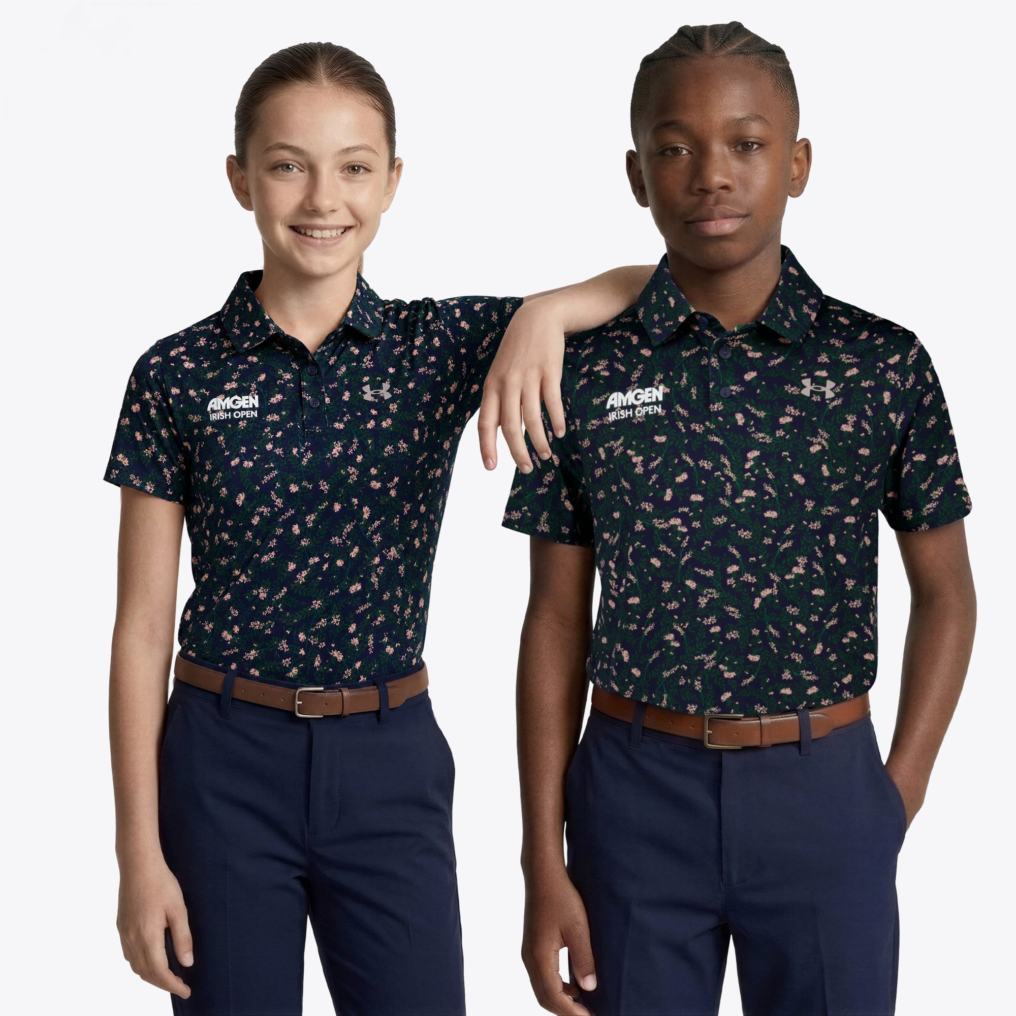 Amgen Irish Open Under Armour Print Polo – Nero – Junior