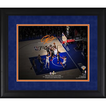 OG Anunoby New York Knicks Facsimile Signature Framed 11" x 14" 2026 NBA Finals Game 4 Largest Comeback in Finals History Tip-In Photograph