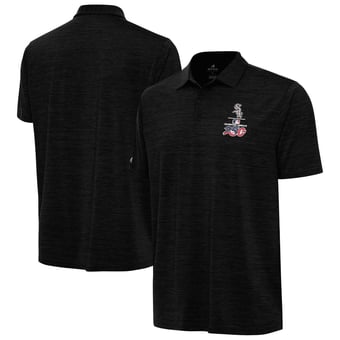 Men's Antigua Heather Black Chicago White Sox Celebrating America's 250th Layout Polo