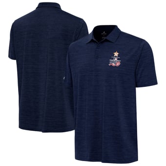 Men's Antigua Heather Navy Houston Astros Celebrating America's 250th Layout Polo