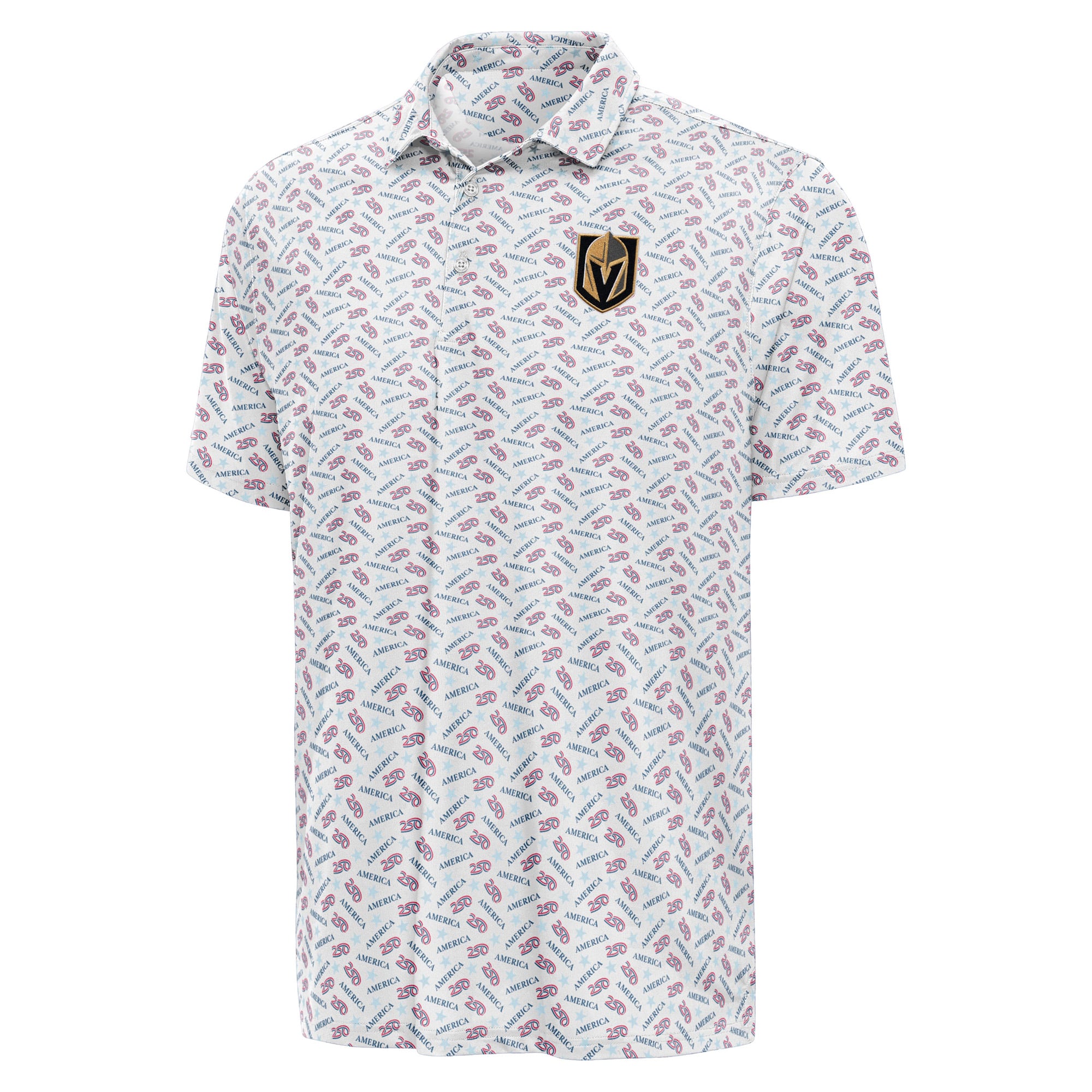 Men's Antigua White Vegas Golden Knights All American Polo