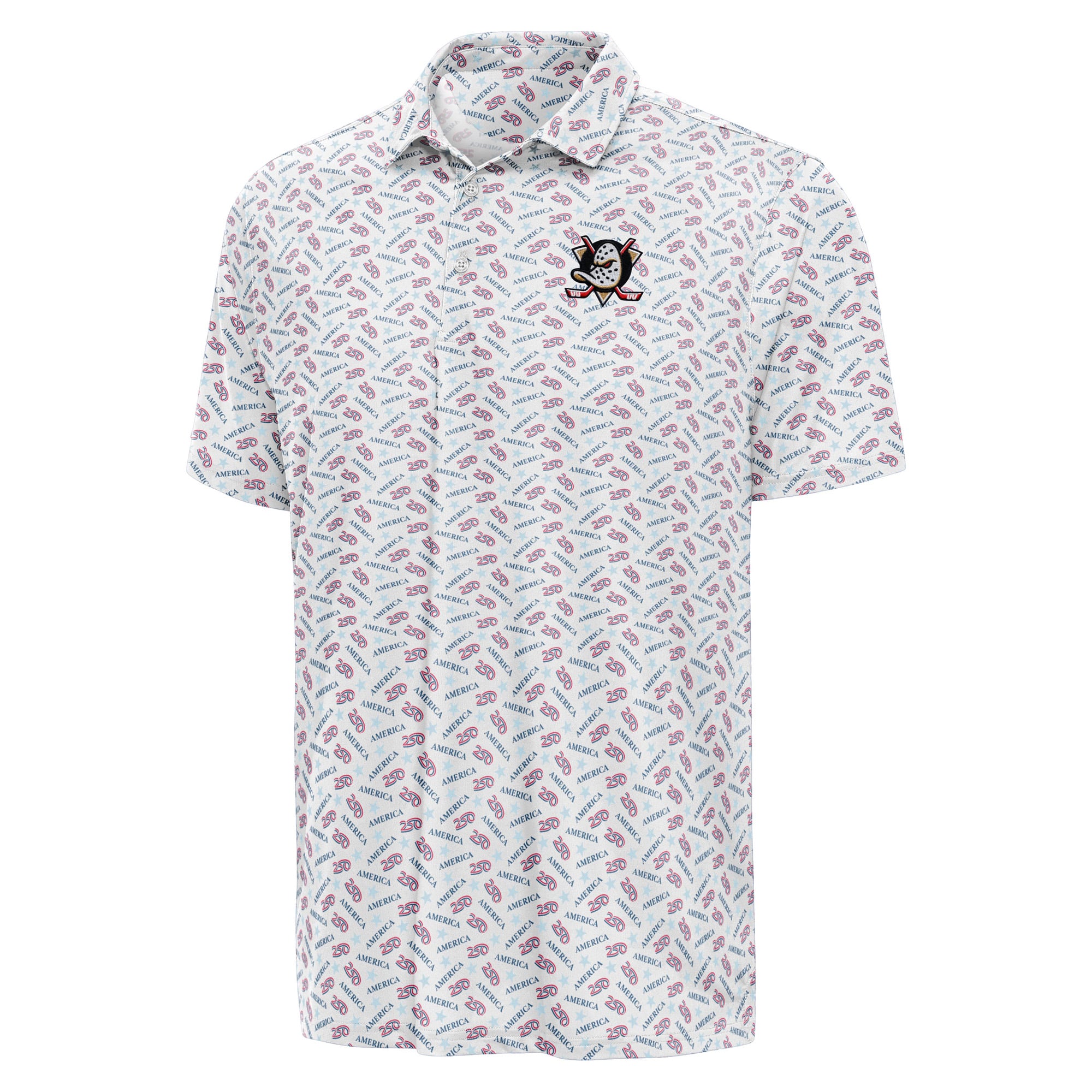 Men's Antigua White Anaheim Ducks  All American Polo