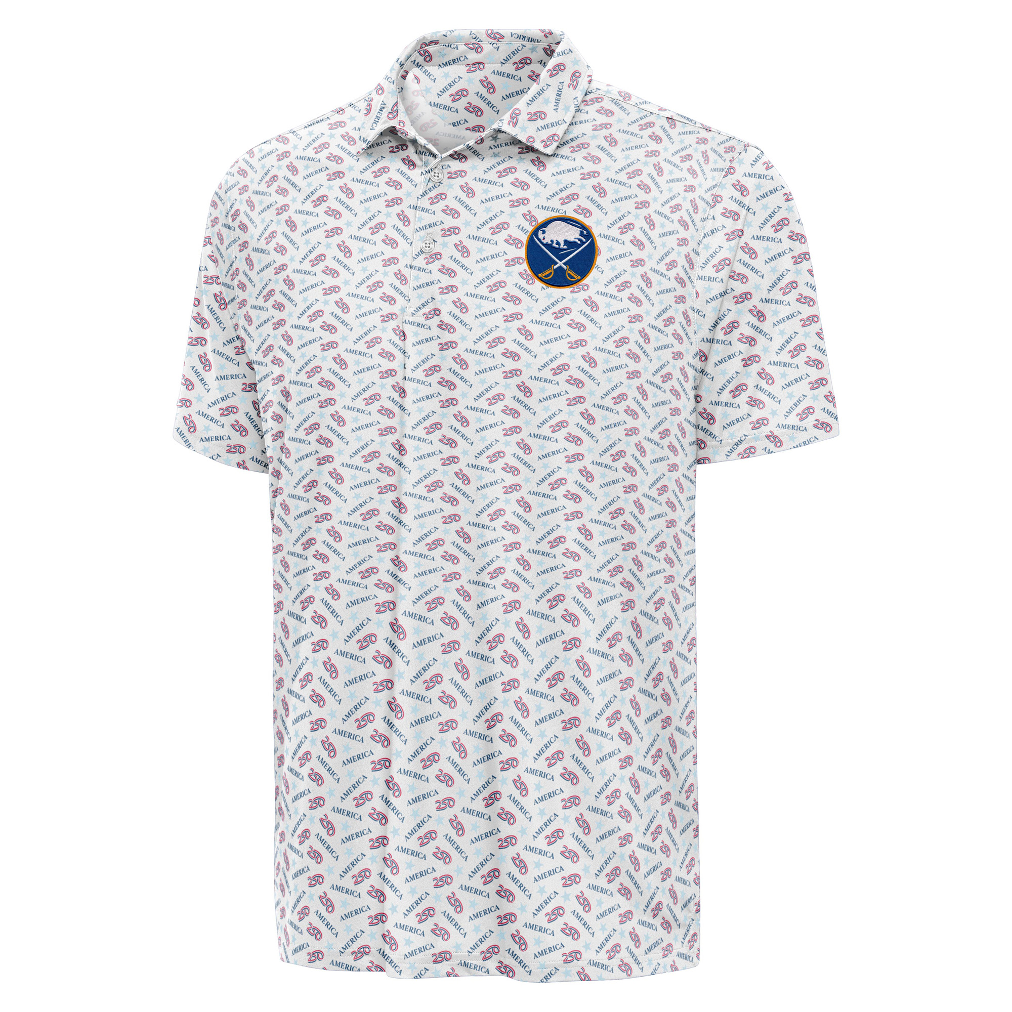 Men’s Antigua White Buffalo Sabres All American Polo Men’s Antigua White Buffalo Sabres All American Polo