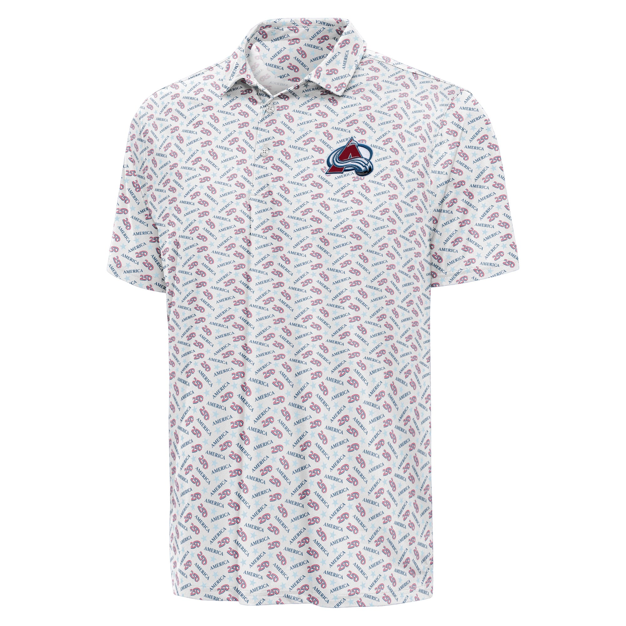 Men's Antigua White Colorado Avalanche All American Polo