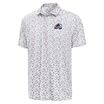 Men's Antigua White Colorado Avalanche  All American Polo