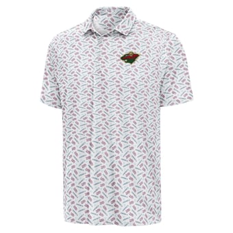 Men's Antigua White Minnesota Wild  All American Polo