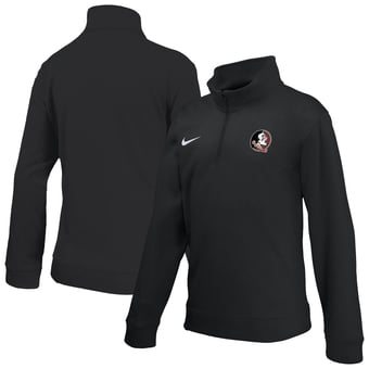 Youth Nike Black Florida State Seminoles Therma-FIT Quarter-Zip Pullover