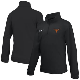 Youth Nike Black Texas Longhorns Therma-FIT Quarter-Zip Pullover