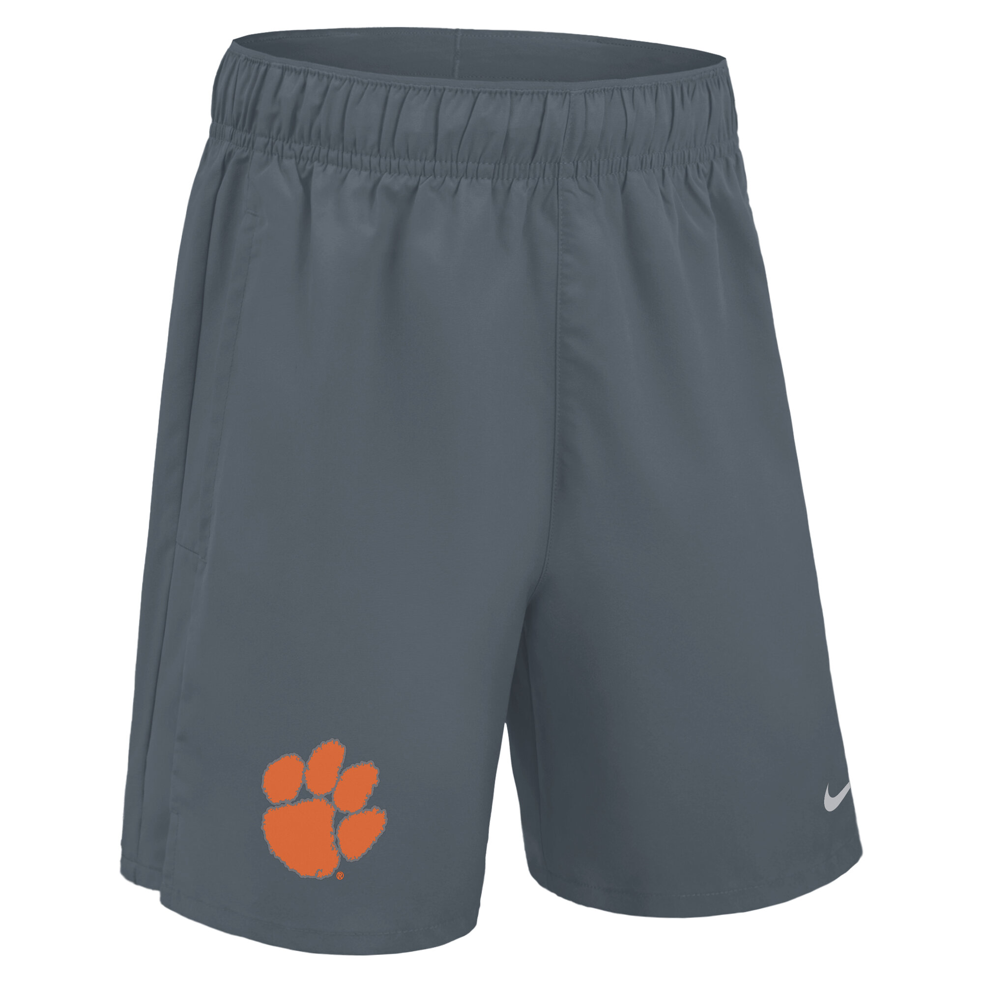 Youth Nike Gray Clemson Tigers Challenger Dri-FIT Shorts Youth Nike Gray Clemson Tigers Challenger Dri-FIT Shorts