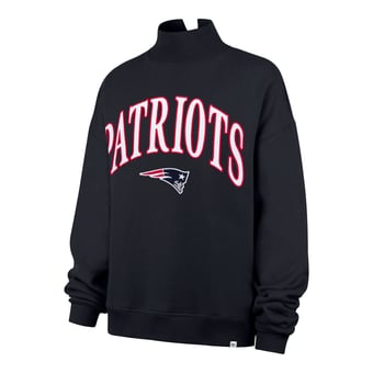 Women's '47 Navy New England Patriots Plus Size Vantage Mock Neck Pullover