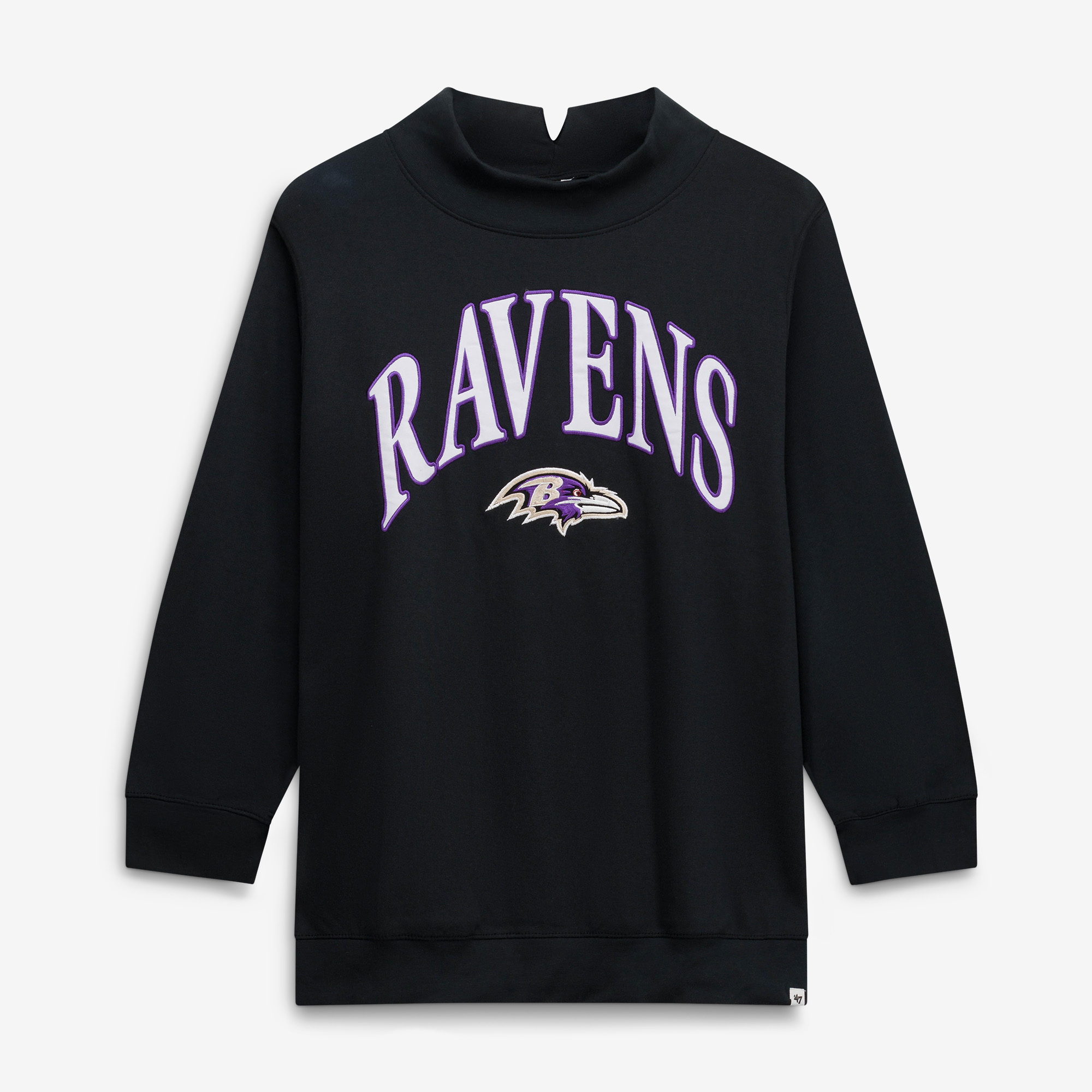 '47 Brand Women's Black Baltimore Ravens Plus Size Vantage Mock Neck Pullover - Black