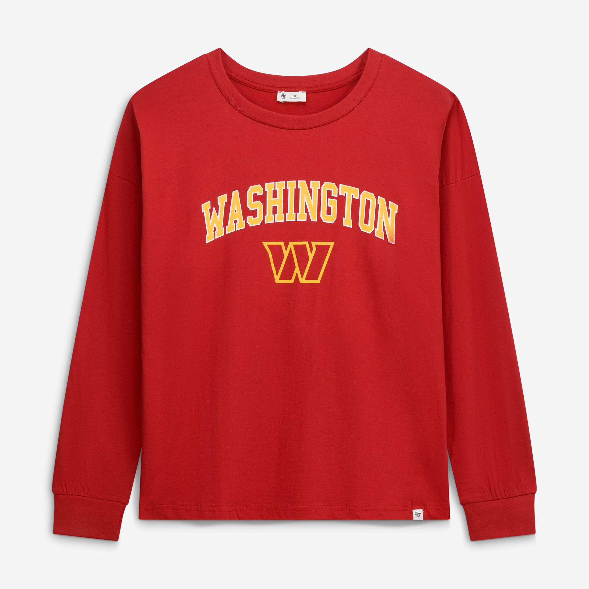 Women's '47 Red Washington Commanders Plus Size Sydney Arch Game T-Shirt