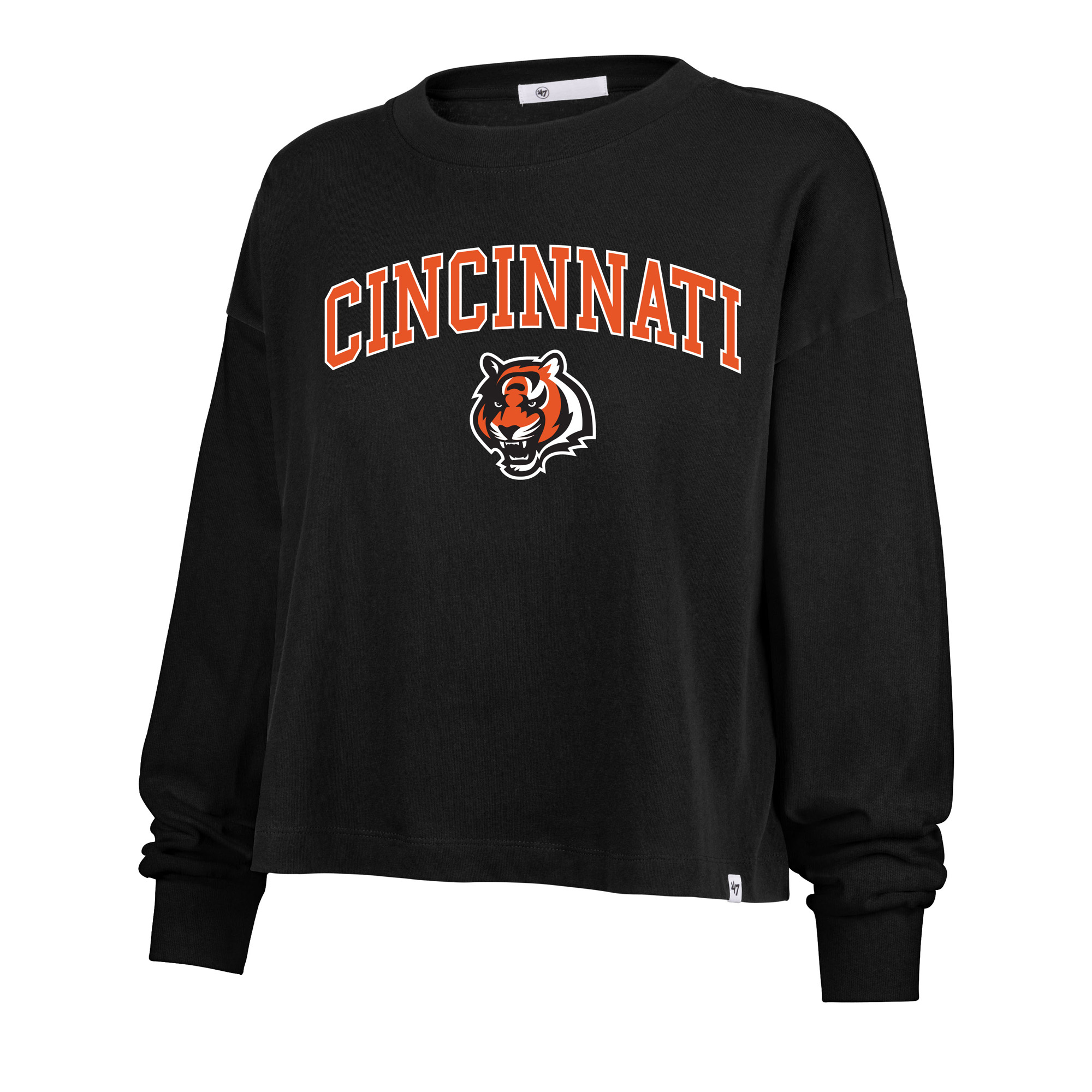 '47 Brand Women's Black Cincinnati Bengals Plus Size Sydney Arch Game T-Shirt - Black