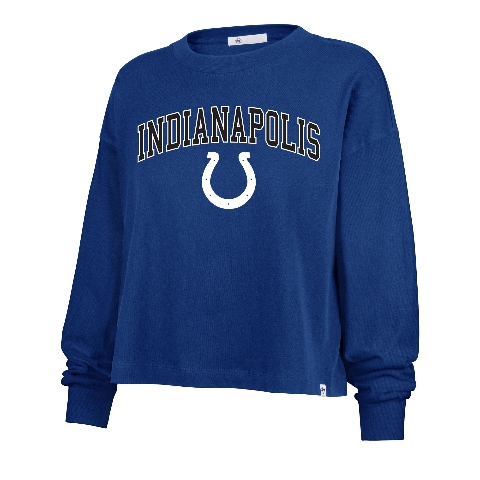 Women's '47 Royal Indianapolis Colts Plus Size Sydney Arch Game T-Shirt