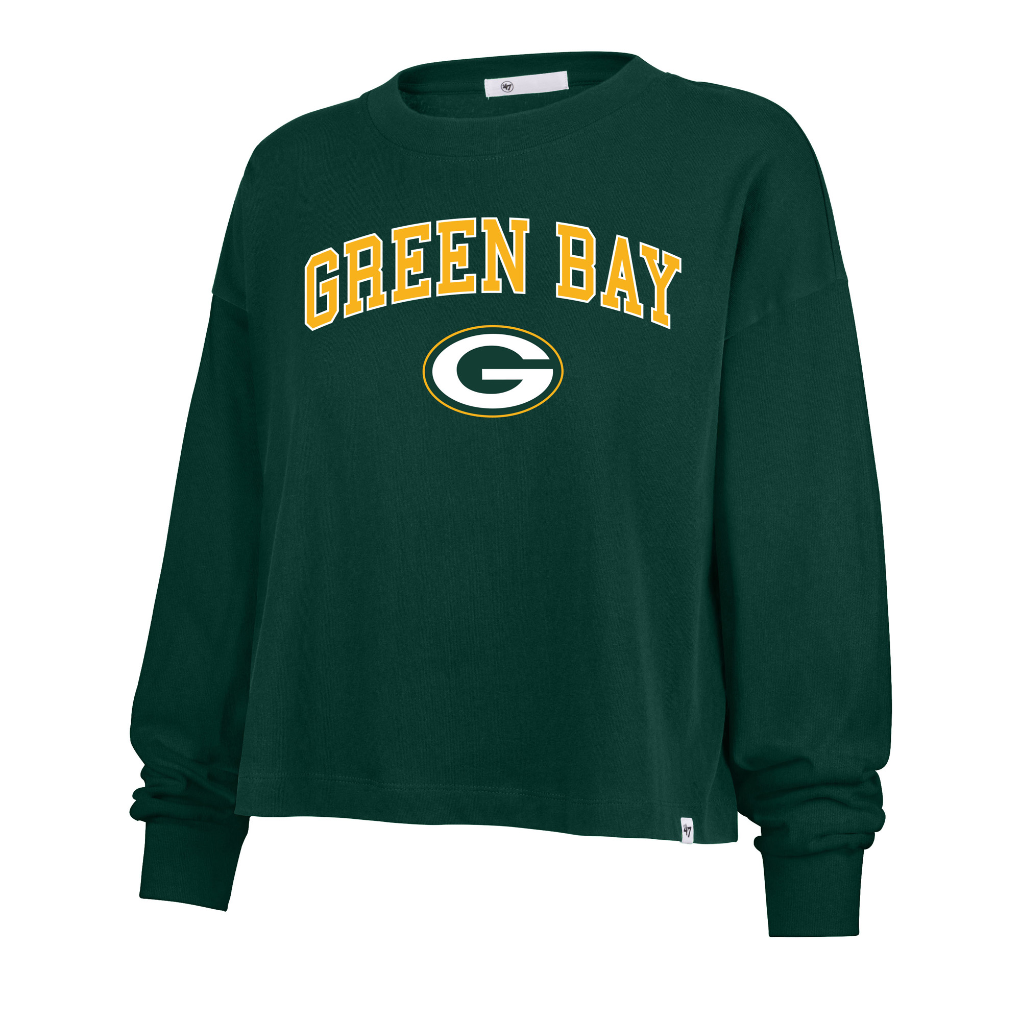 Women's '47 Green Green Bay Packers Plus Size Sydney Arch Game T-Shirt