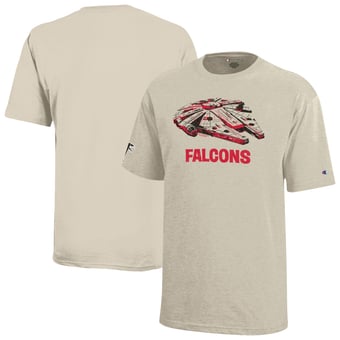 Youth Disney x Champion Oatmeal Atlanta Falcons Millennium Falcon T-Shirt