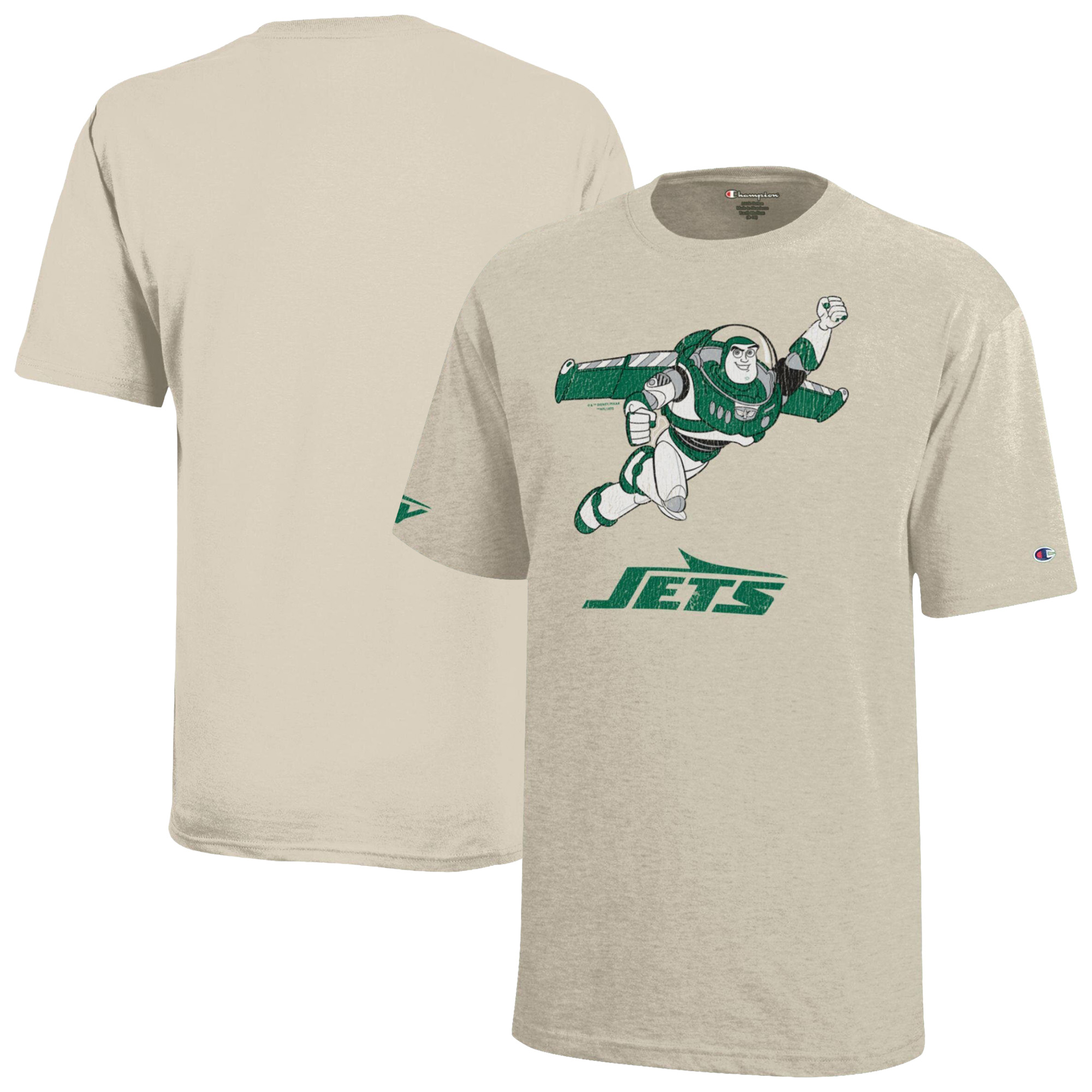 Youth Disney x Champion Oatmeal New York Jets Buzz Lightyear T-Shirt