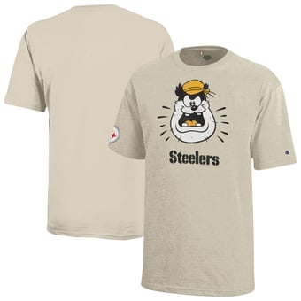 Youth Disney x Champion Oatmeal Pittsburgh Steelers Pete T-Shirt