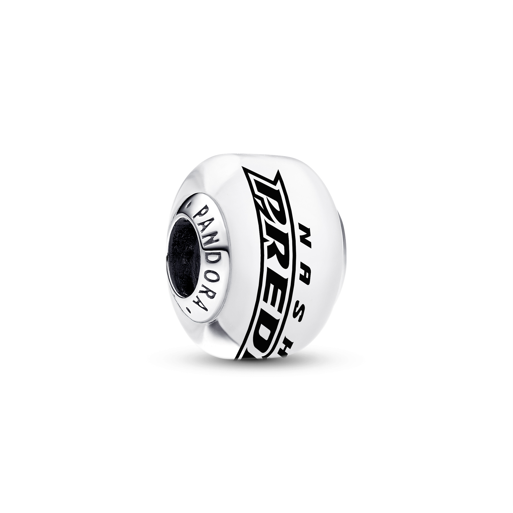 Pandora Nashville Predators Glass Murano Charm