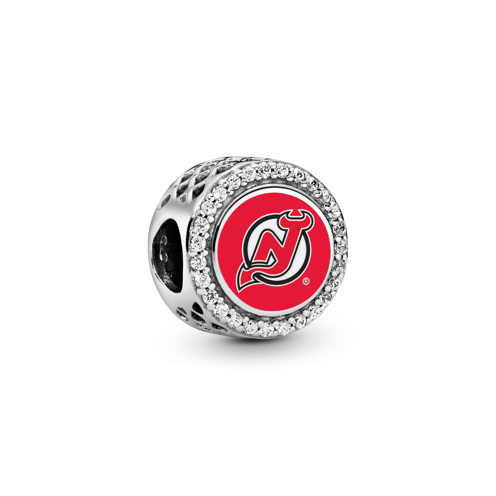 Pandora New Jersey Devils Color Button Charm
