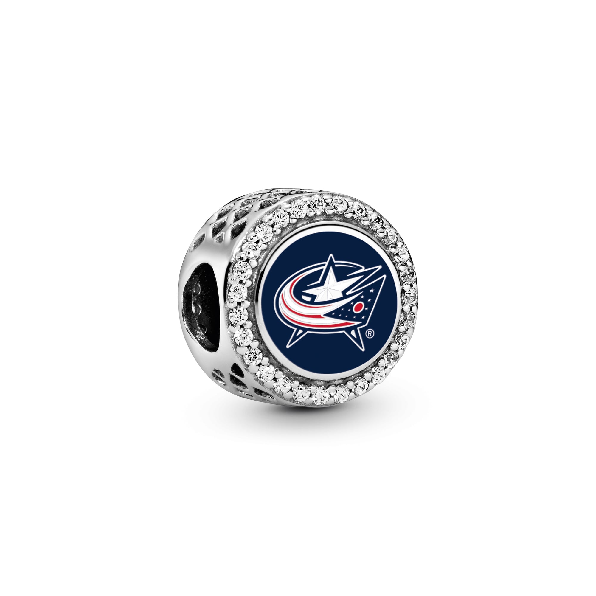 Pandora Columbus Blue Jackets Color Button Charm