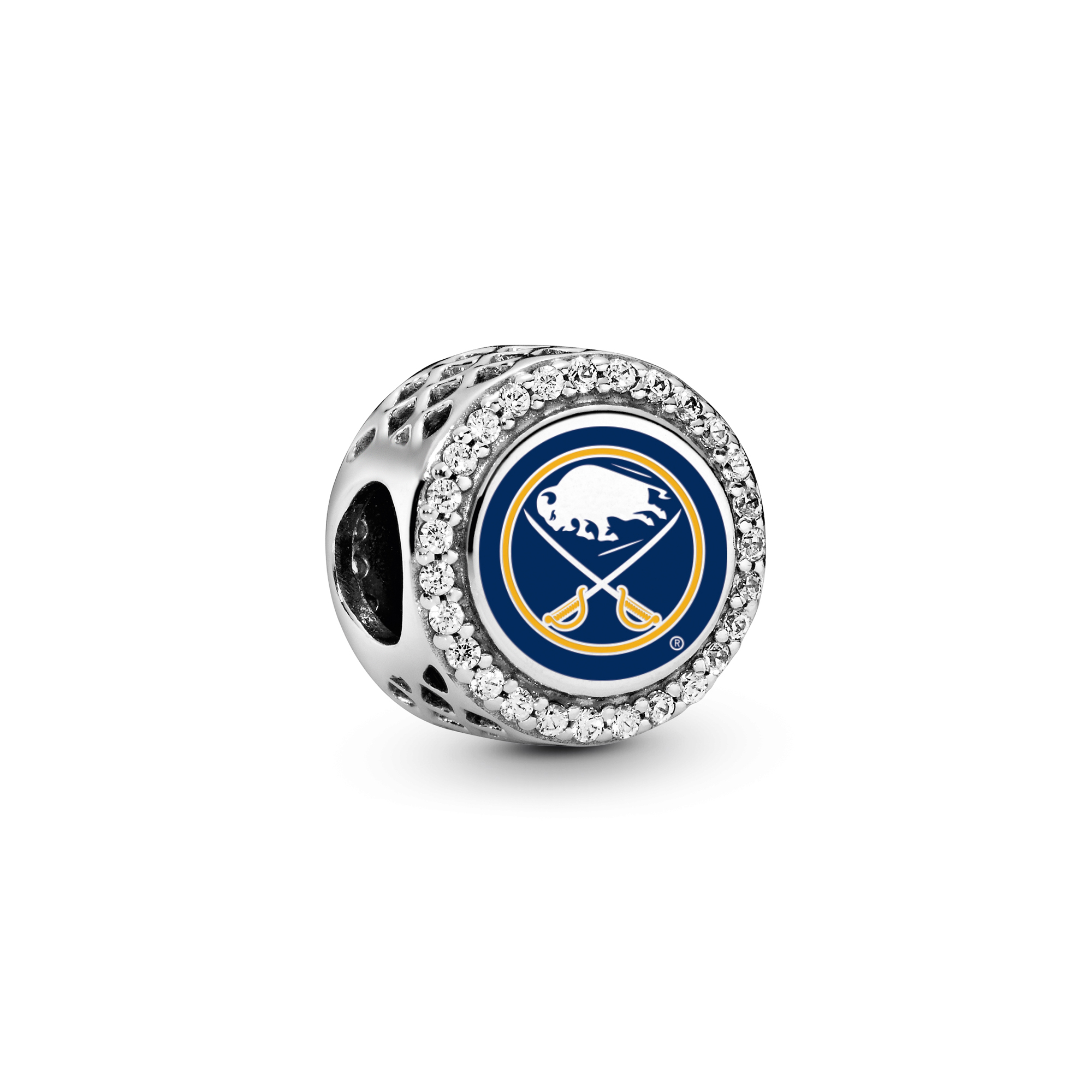 Pandora Buffalo Sabres Color Button Charm Pandora Buffalo Sabres Color Button Charm