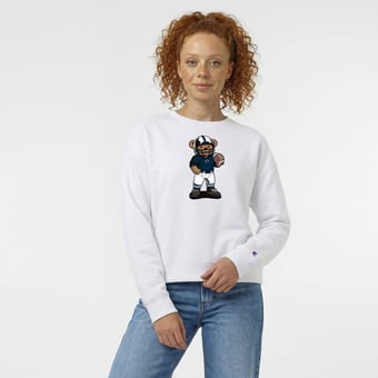 Women's Champion  White Penn State Nittany Lions Teddy Bear Sweatshirt
