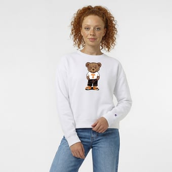 Women's Champion  White Tennessee Volunteers Teddy Bear Fleece Sweatshirt