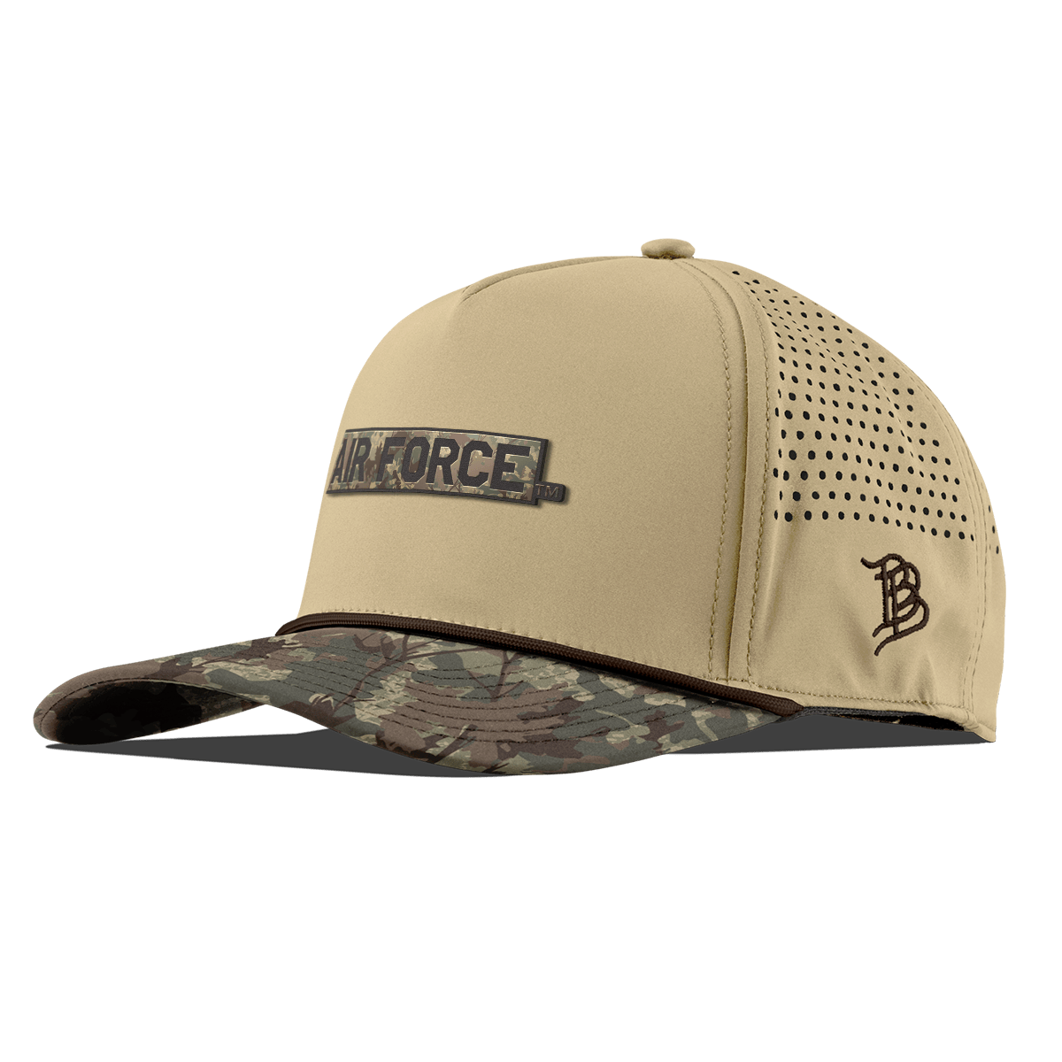 Unisex Branded Bills Tan Air Force Falcons Timber Camo Adjustable Hat