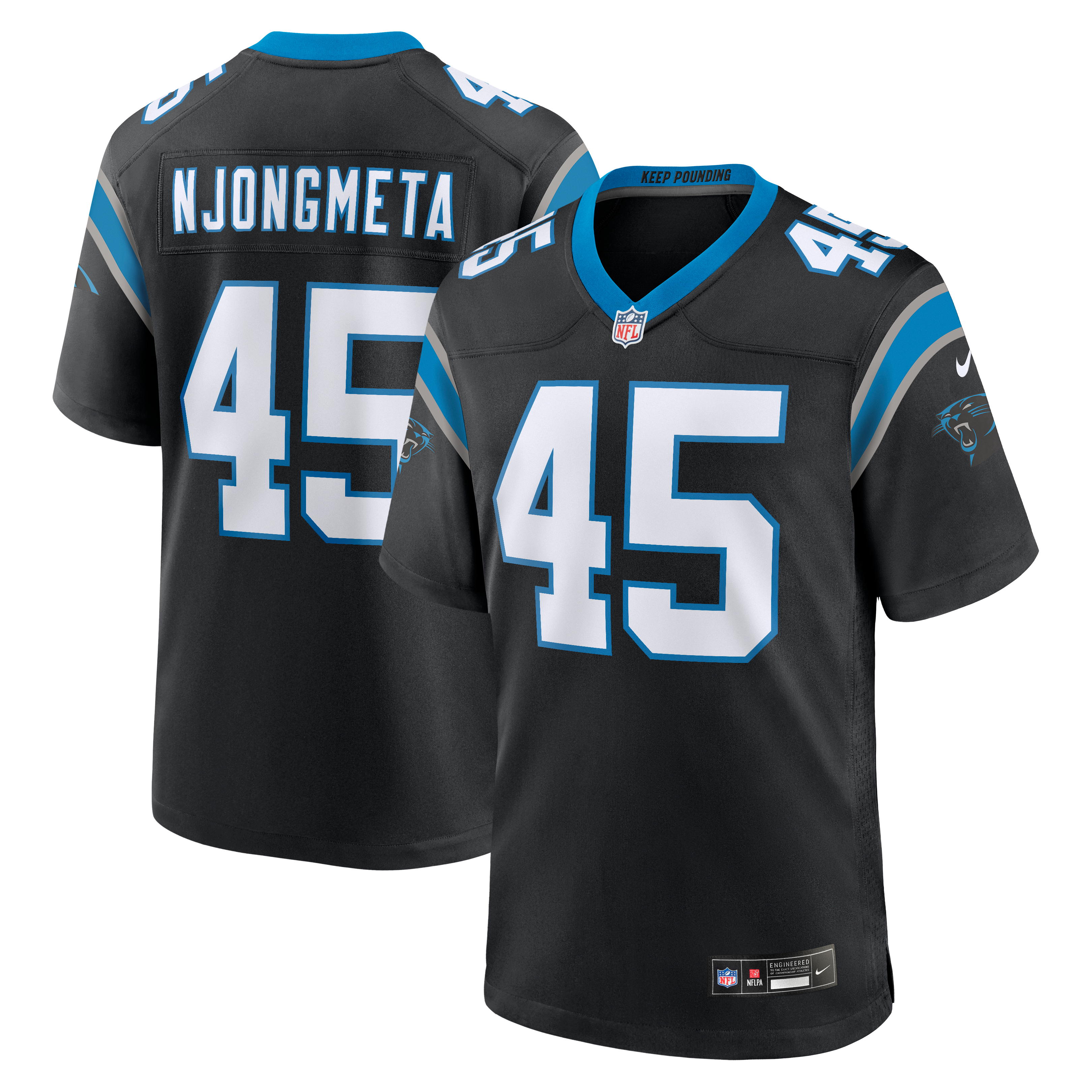 Men’s Nike Maema Njongmeta Black Carolina Panthers Game Jersey Men’s Nike Maema Njongmeta Black Carolina Panthers Game Jersey