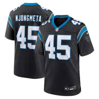 Men's Nike Maema Njongmeta Black Carolina Panthers Game Jersey
