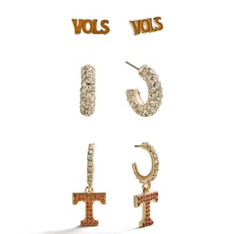 BaubleBar Tennessee Volunteers 3-Piece Earring Set