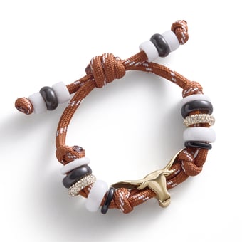 BaubleBar Texas Longhorns Paracord Beaded Bracelet