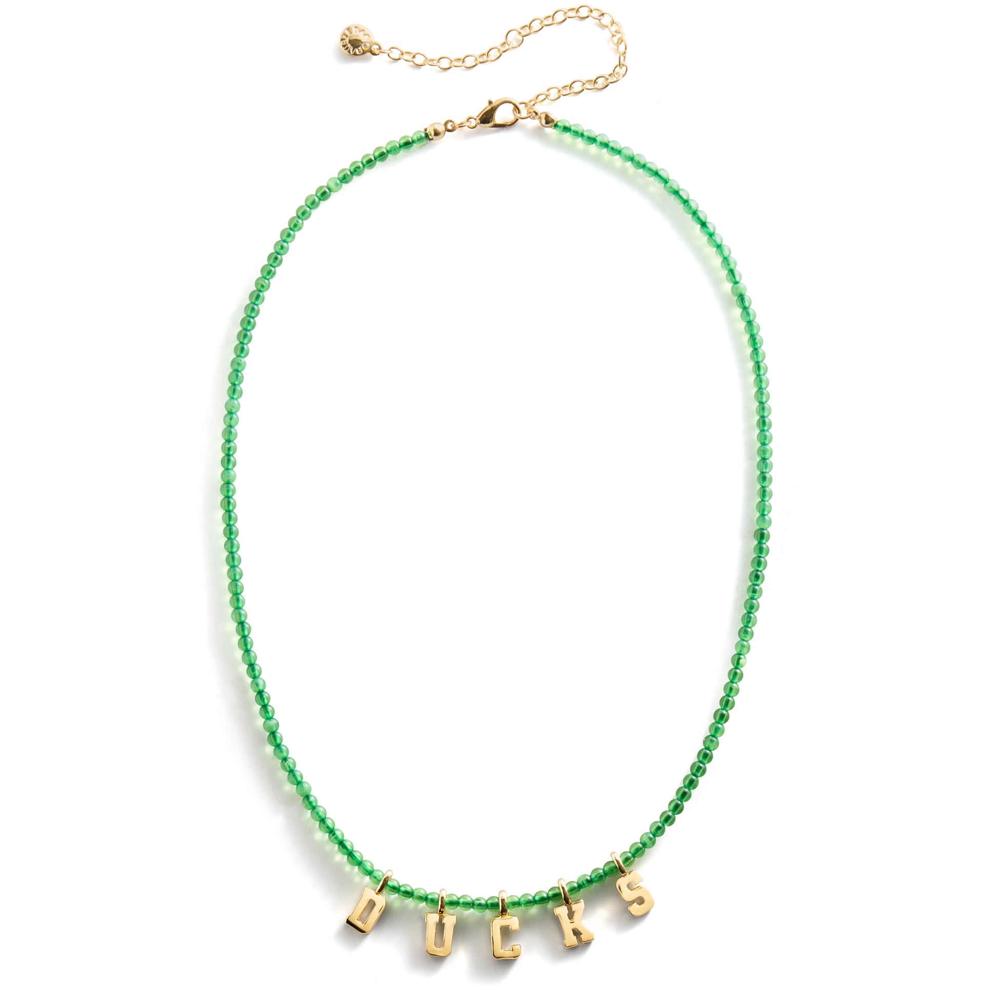 BaubleBar Oregon Ducks Delicate Beaded Slogan Necklace