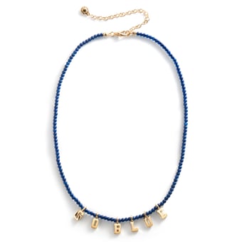 BaubleBar Michigan Wolverines Delicate Beaded Slogan Necklace
